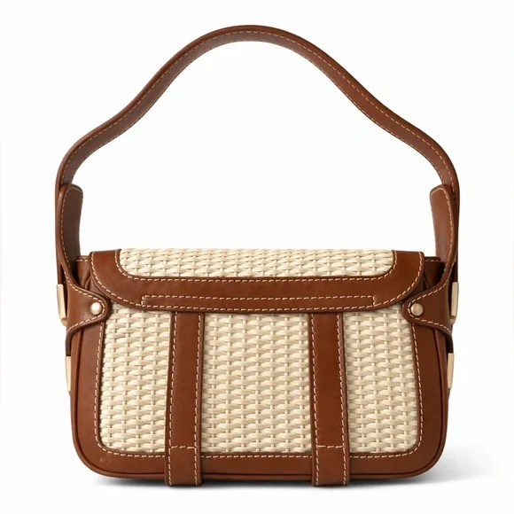 Bally Brown and Cream Woven Shoulder bag - Picture 4 of 15